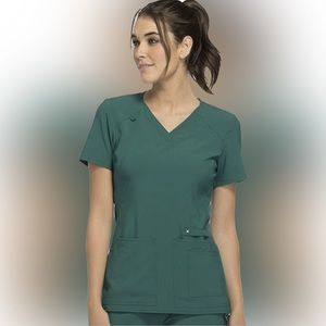 Cherokee iFlex Green V-neck Women’s XS Scrub Top